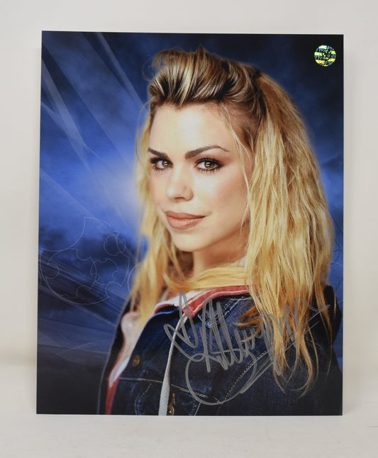 Billie Piper Doctor Who Bust Shot Jean Jacket Signed Autograph 8 x 10 Photo COA - Golden Apple Comics