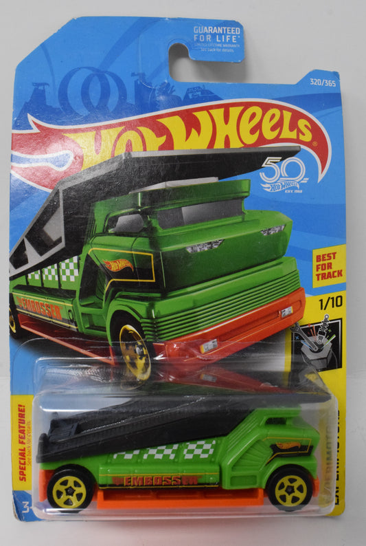Hot Wheels The Embosser Experimotors Green 1/10 75 DieCast Car New