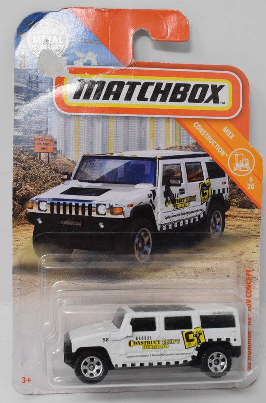 MatchBox 02 Hummer H2 SUV Concept MBX Construction 6/10 DieCast Car New