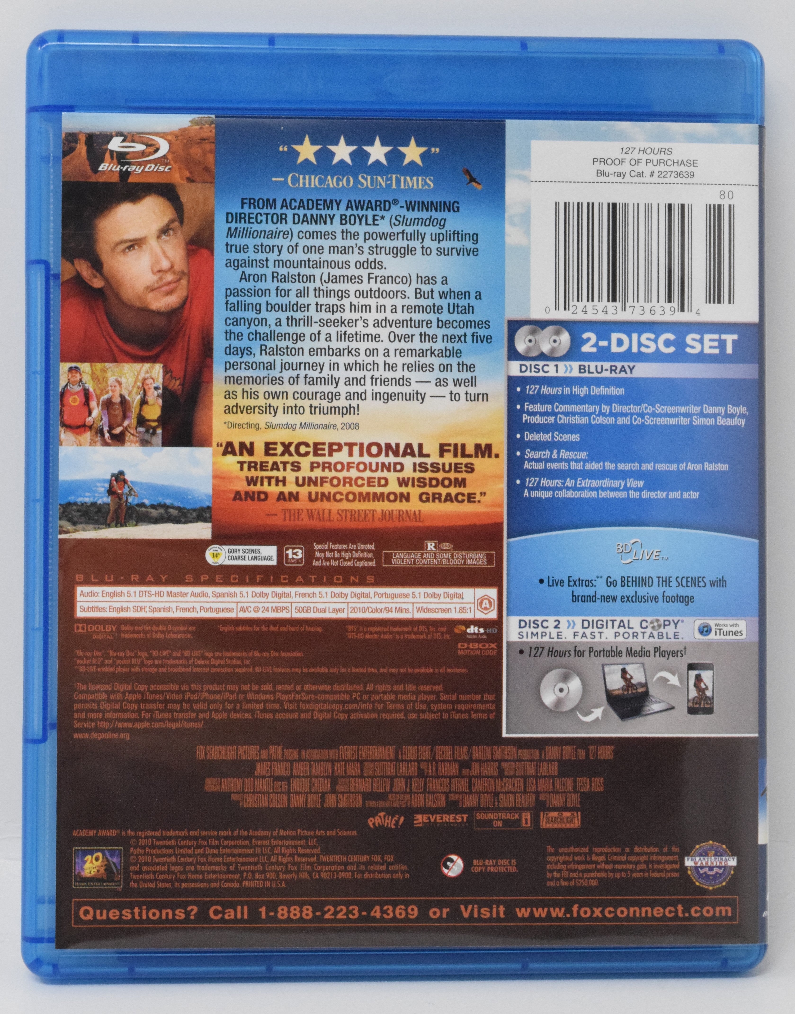 127 Hours DVD Blu-ray | Golden Apple Comics