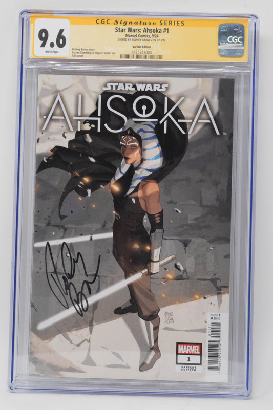 Star Wars Ahsoka 1 Marvel 2024 CGC SS 9.6 Signed Rodney Barnes