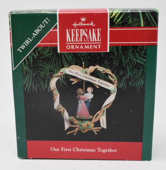 Hallmark Keepsake Our First Christmas Together Christmas Ornament 1991 NIB