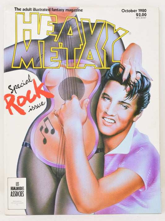 Heavy Metal Magazine Vol 4 7 October 1980 VF Moebius Druillet Elvis Presley GGA