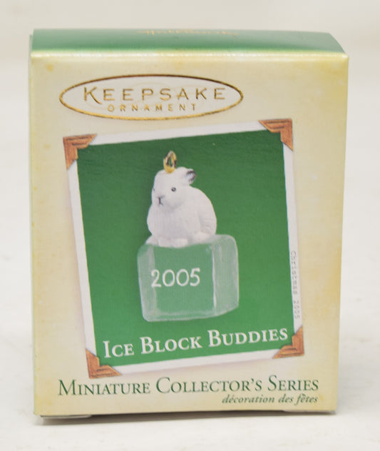 Hallmark Keepsake Ornament Ice Block Buddies Bunny Rabbit Christmas Tree 2005 NIB