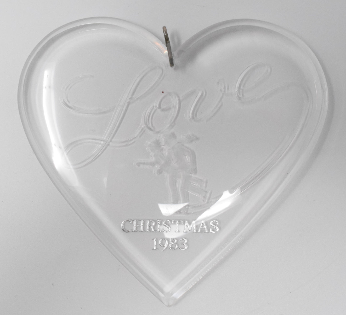 Hallmark Keepsake Love Christmas Acrylic Christmas Ornament 1983