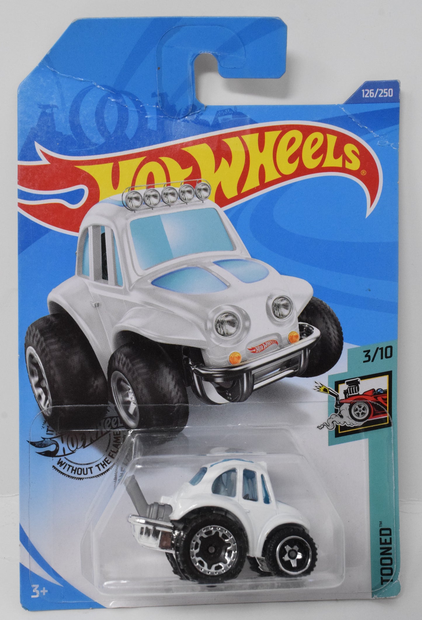 Hot Wheels 70 Volkswagen Baja Bug Tooned White DieCast Car 3/10 126 New