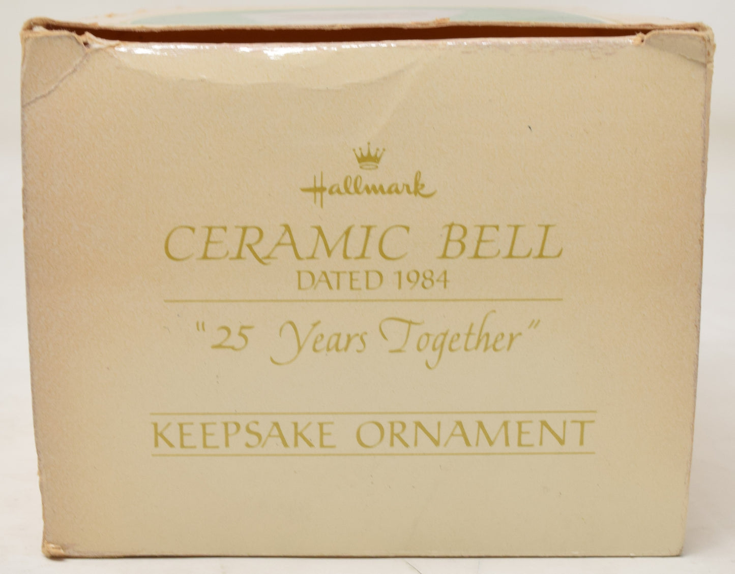 Hallmark Ornament Ceramic Bell 25 Years Together Christmas Tree 1984 NIB