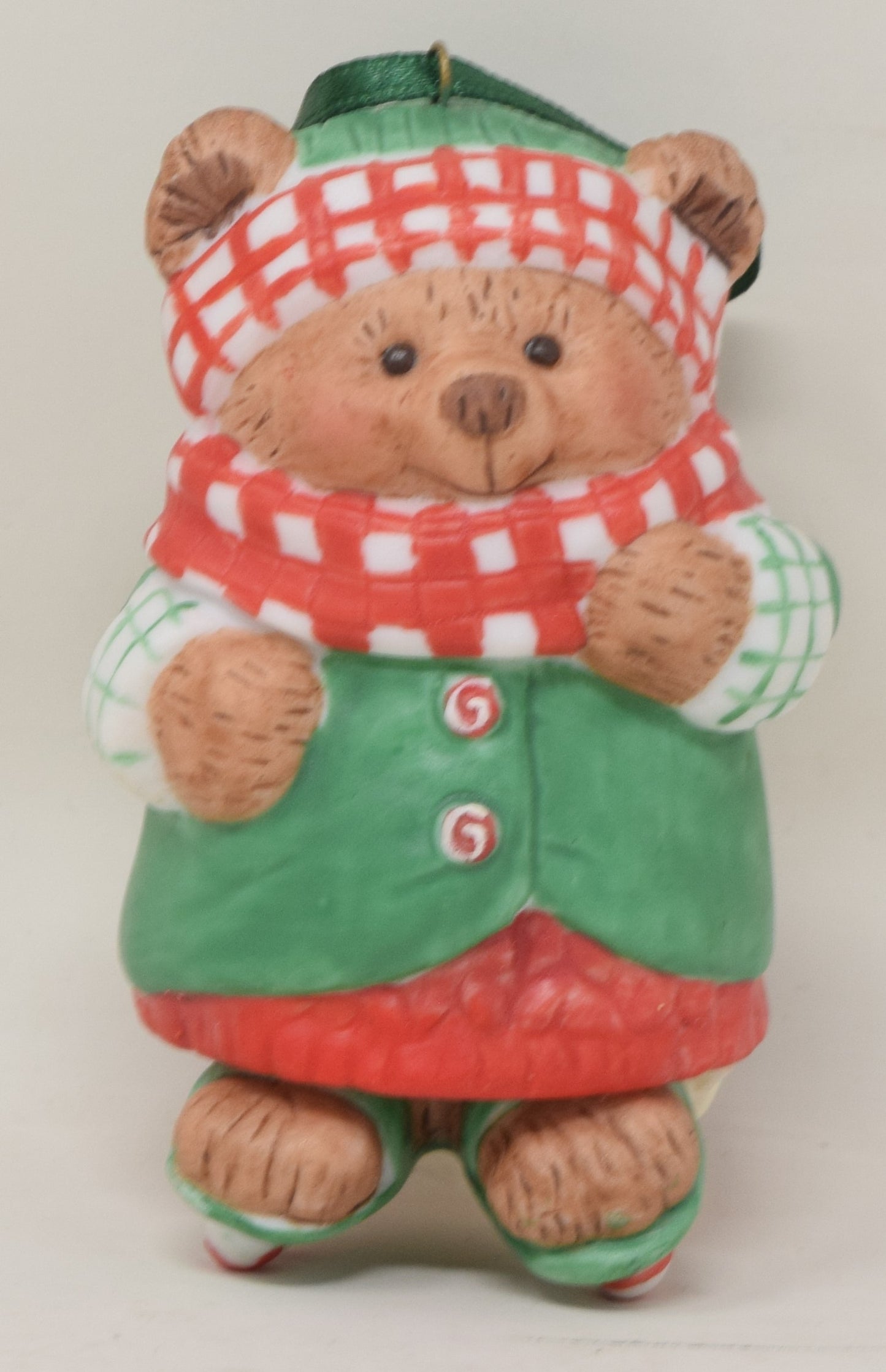 Hallmark Keepsake Ornament Skating Sugar Bear Bell Christmas Tree 2001 NIB