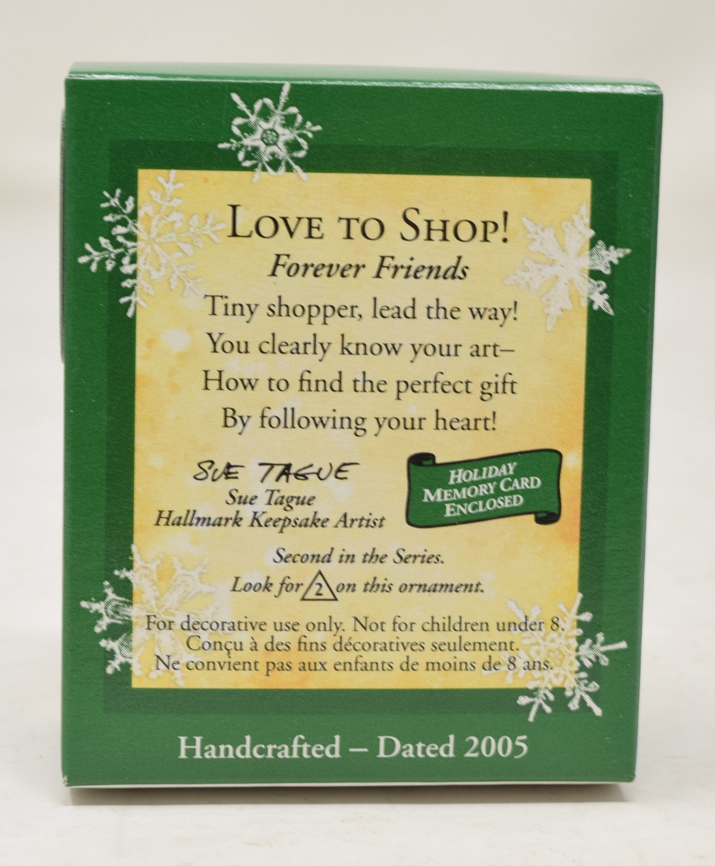 Hallmark Keepsake Ornament Forever Friends Love To Shop Christmas Tree 2005 NIB