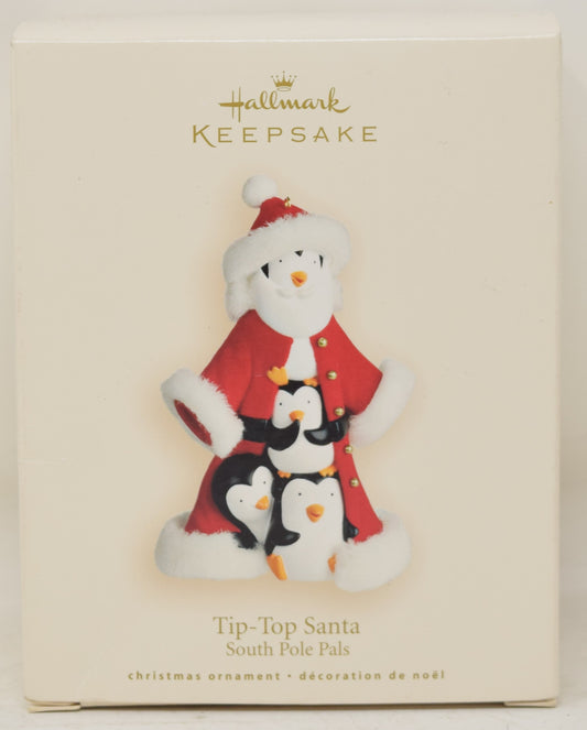 Hallmark Keepsake Ornament Tip Top Santa Claus Christmas Tree 2007 NIB