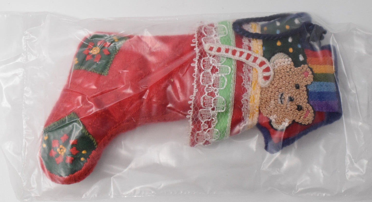 Hallmark Keepsake Embroidered Stocking Christmas Ornament 1983 NIB