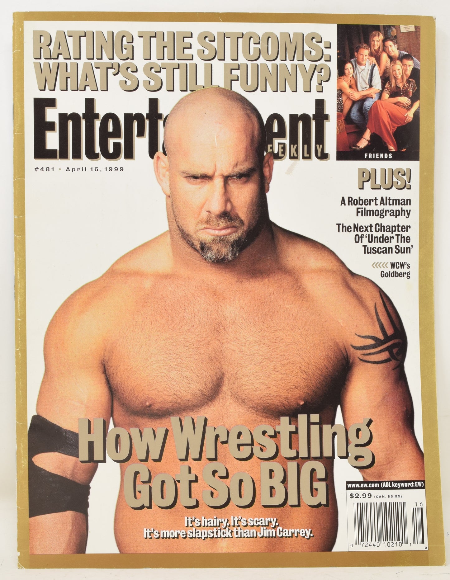 Entertainment Weekly Magazine 481 April 16 1999 VF Bill Goldberg WWE Wrestling