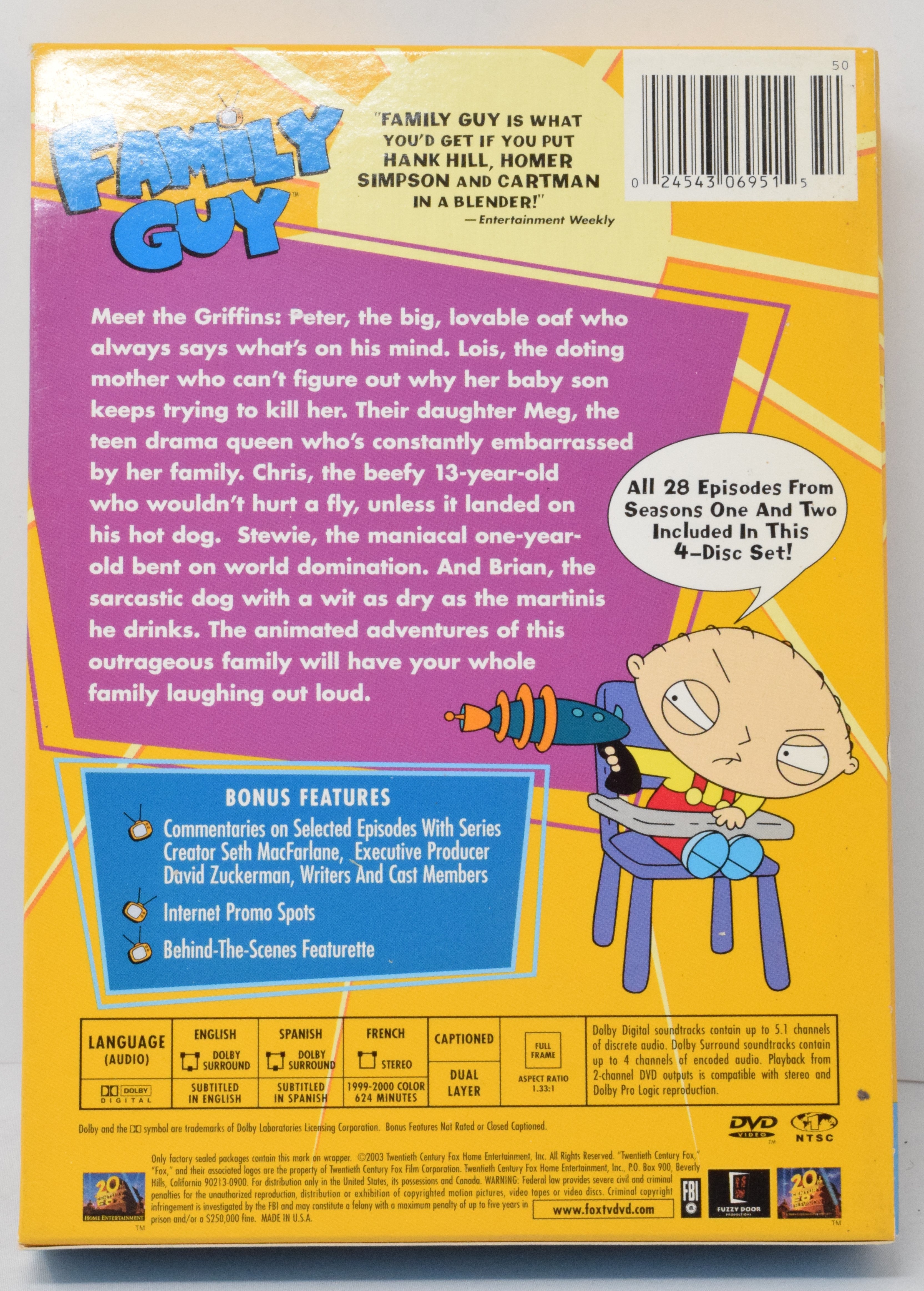 Family Guy Volume One Season 1 & 2 DVD | Golden Apple Comics