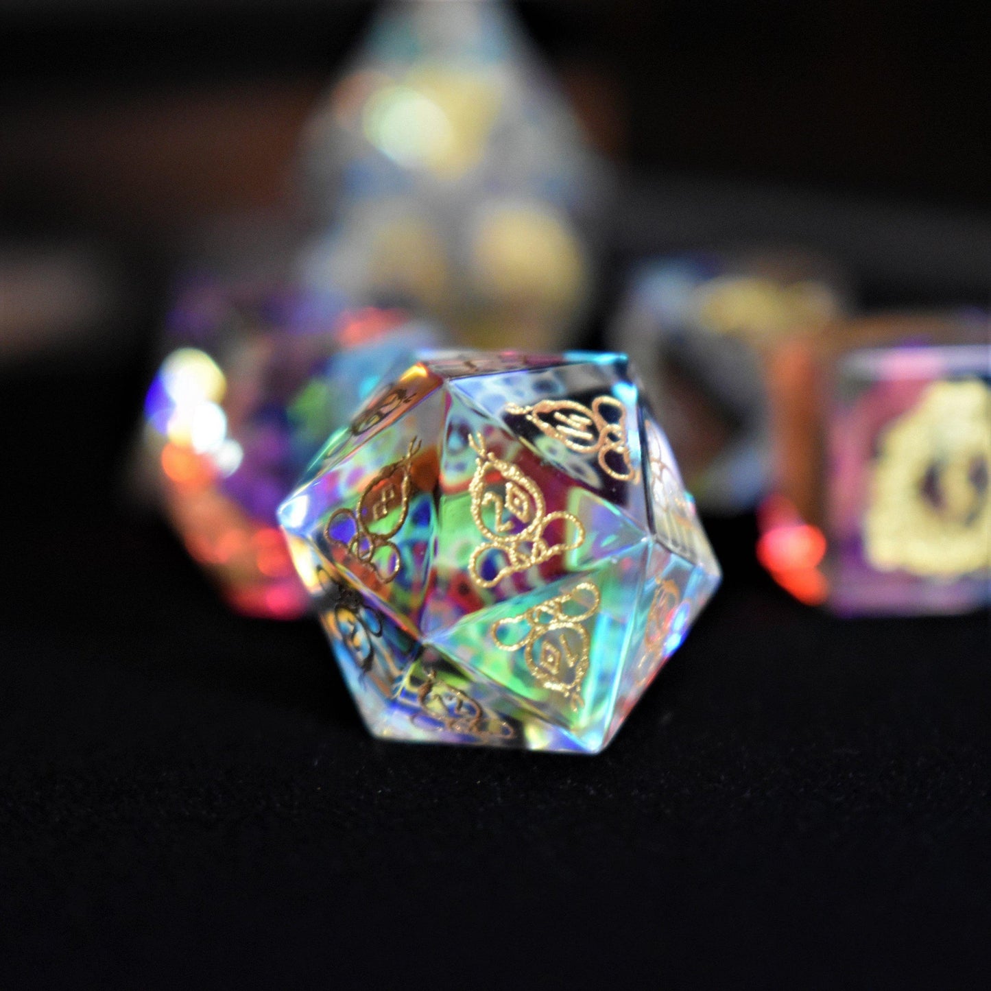 Serpent of Midgard Prism Glass Dice Set