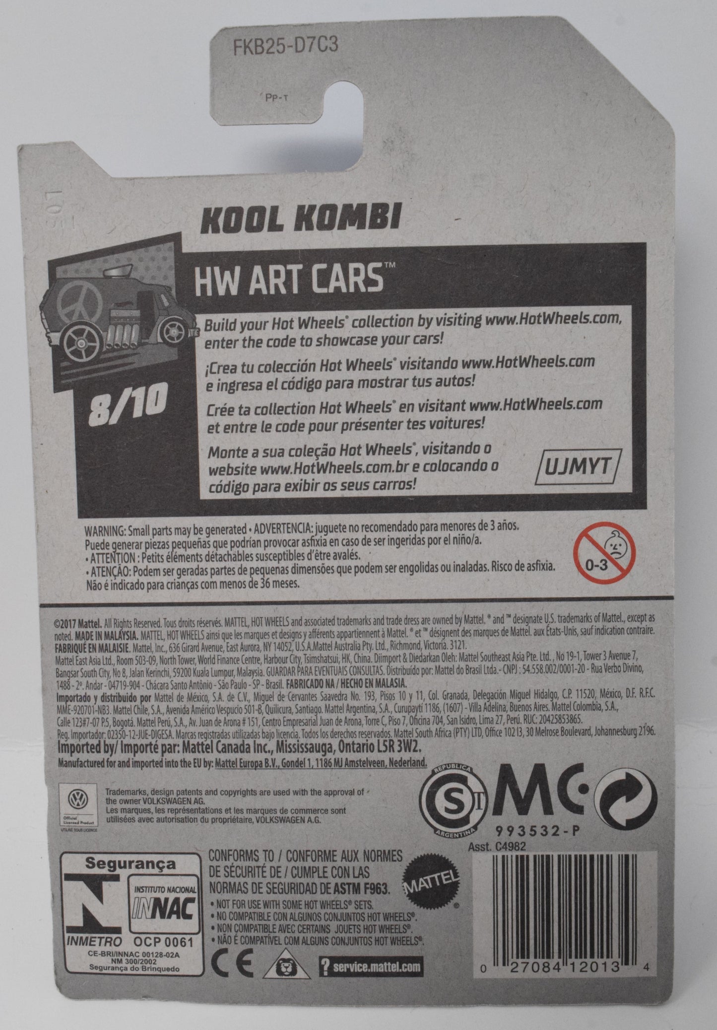 Hot Wheels Kool Kombi HW Art Cars 8/10 Purple DieCast Car New