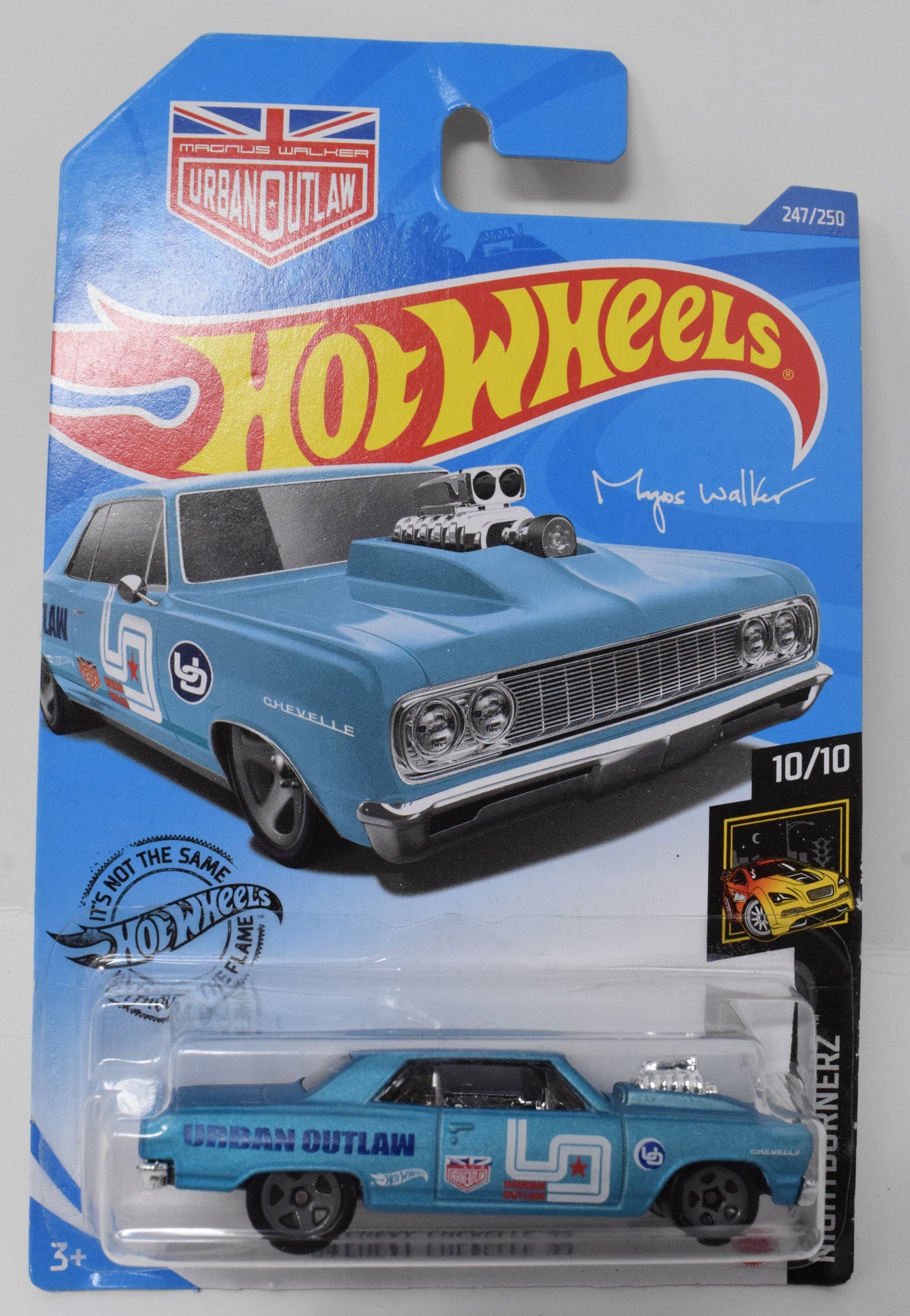 Hot Wheels 64 Chevy Chevelle SS NightBurnerz 10/10 247 Blue DieCast Car New - Golden Apple Comics