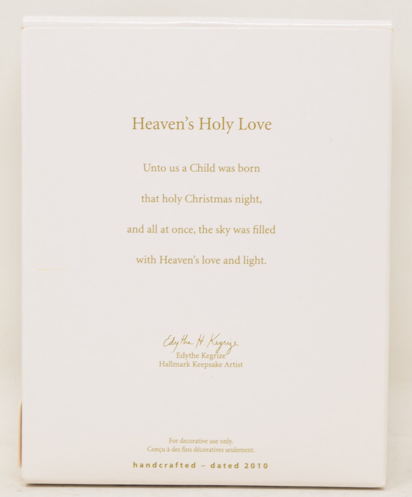 Hallmark Keepsake Ornament Heavens Holy Love Cross Christmas Tree 2010 NIB