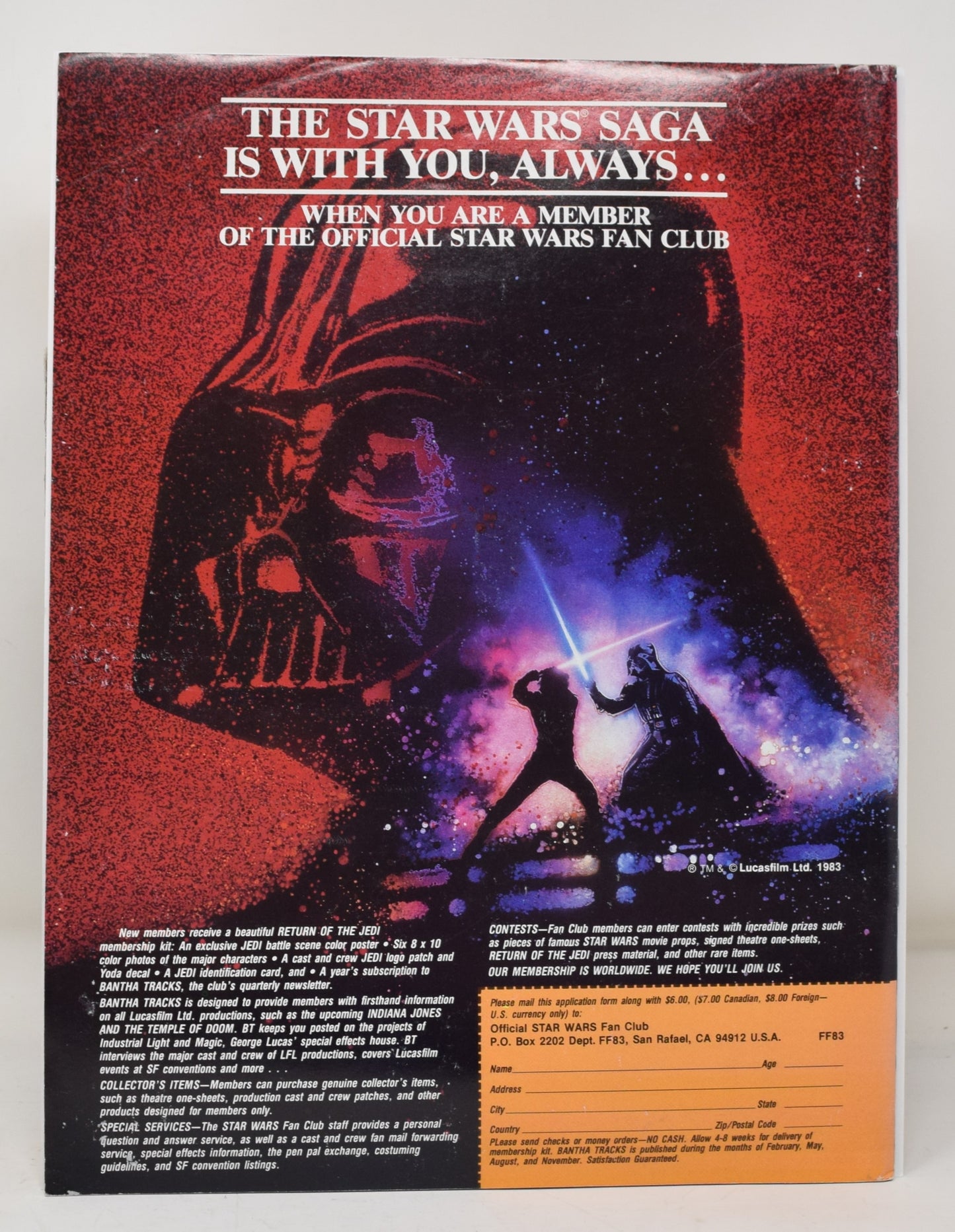 Fantastic Films Magazine 35 Sept 1983 FN VF Star Wars Return Of The Jedi Slave Leia Jabba The Hutt