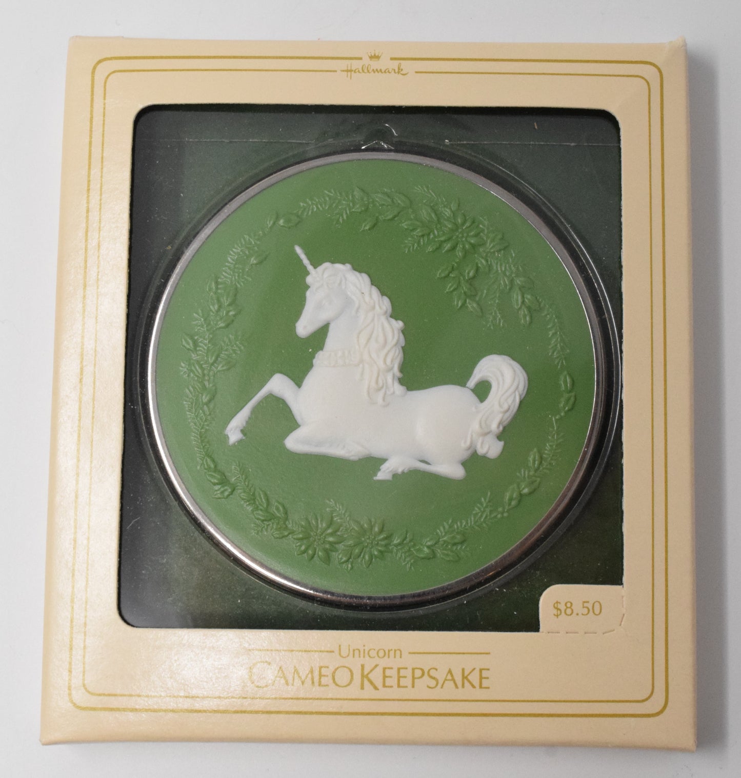 Hallmark Keepsake Unicorn Cameo Christmas Ornament 1981 NIB