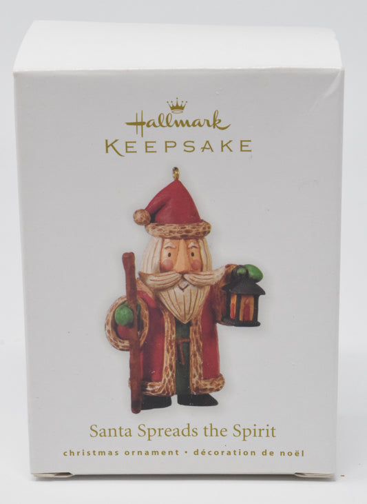 Hallmark Keepsake Santa Spreads the Spirit Christmas Ornament 2010 NIB