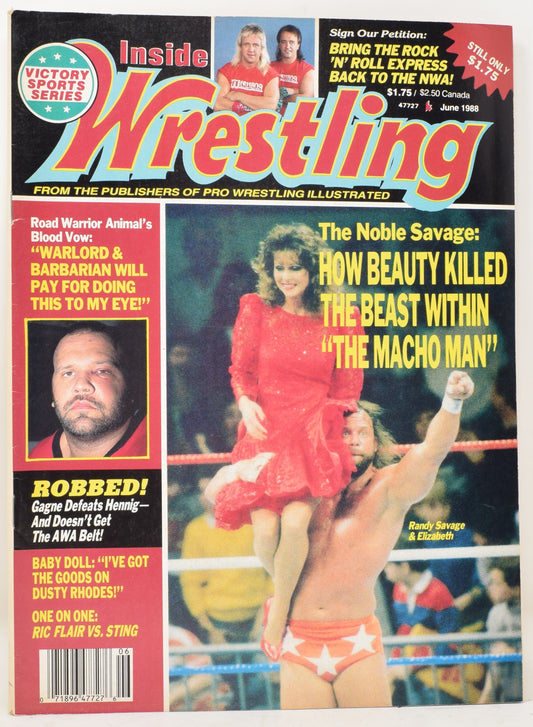 Inside Wrestling Magazine June 1988 FN VF Macho Man WWF WWE