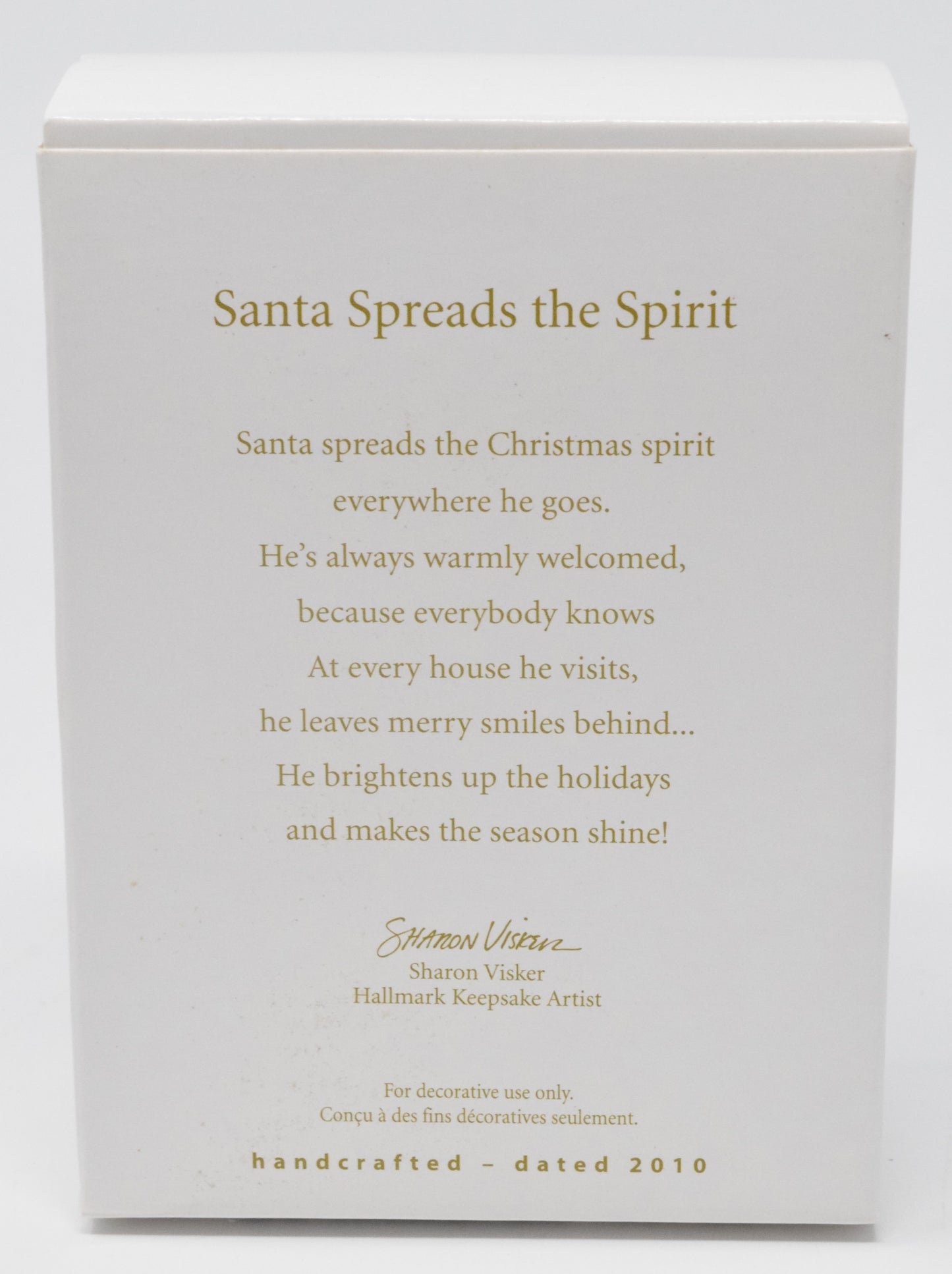 Hallmark Keepsake Santa Spreads the Spirit Christmas Ornament 2010 NIB