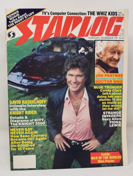 Starlog Magazine 79 Feb 1984 NM David Hasselhoff Knight Rider Doctor Who Sean Connery 007 James Bond