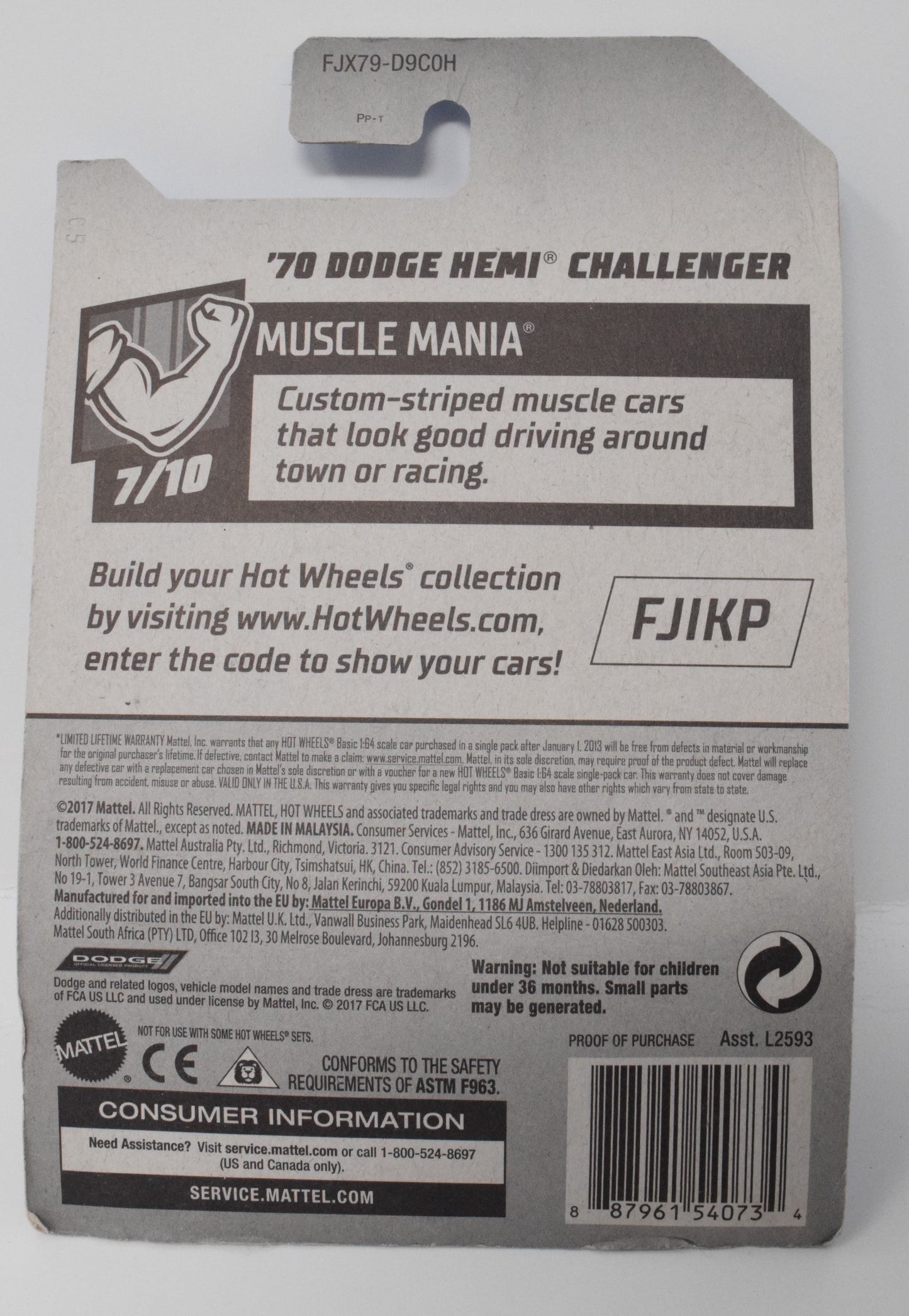 Hot Wheels 70 Dodge Hemi Challenger Muscle Mania Red 7/10 189 DieCast Car New - Golden Apple Comics