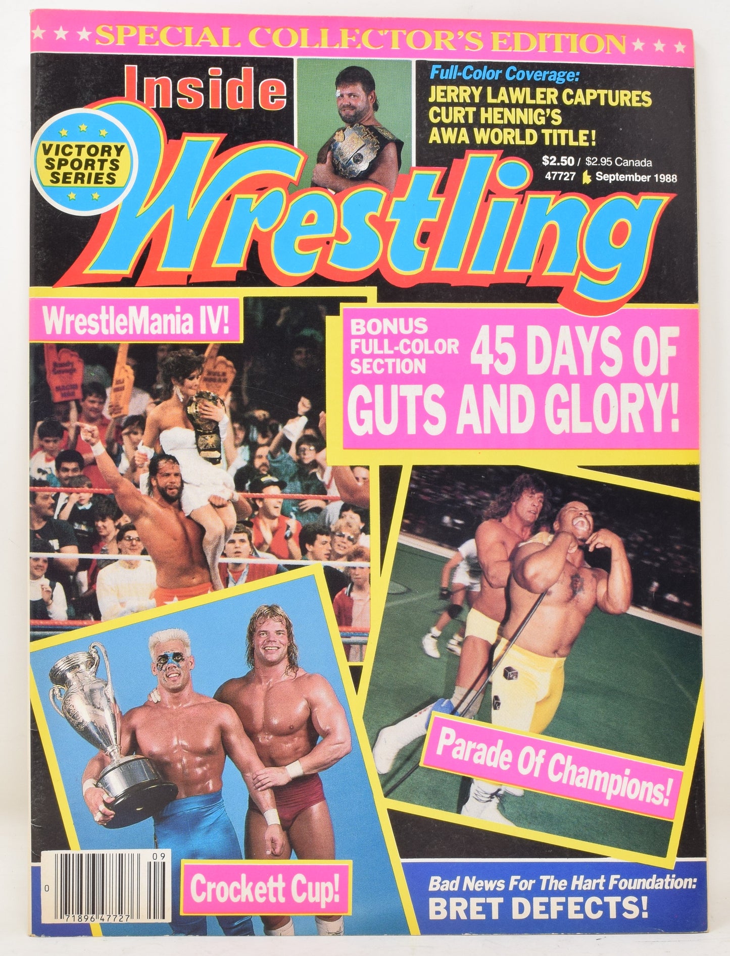 Inside Wrestling Magazine September 1988 VF Jerry Lawler WWF WWE