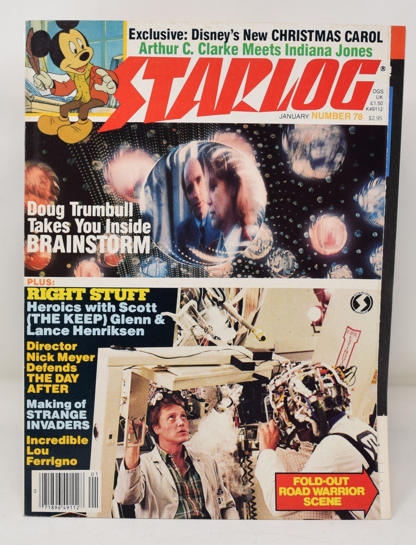 Starlog Magazine 78 Jan 1983 NM Lou Ferrigno Hulk Mickey Mouse Arthur Clarke Space Odyssey