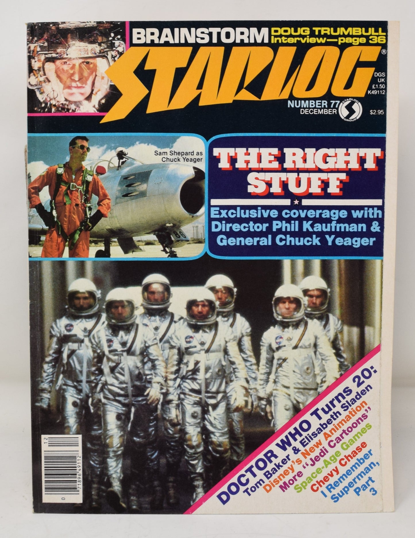 Starlog Magazine 77 Dec 1982 NM Doctor Who Superman Chuck Yeager Right Stuff Star Wars Jedi