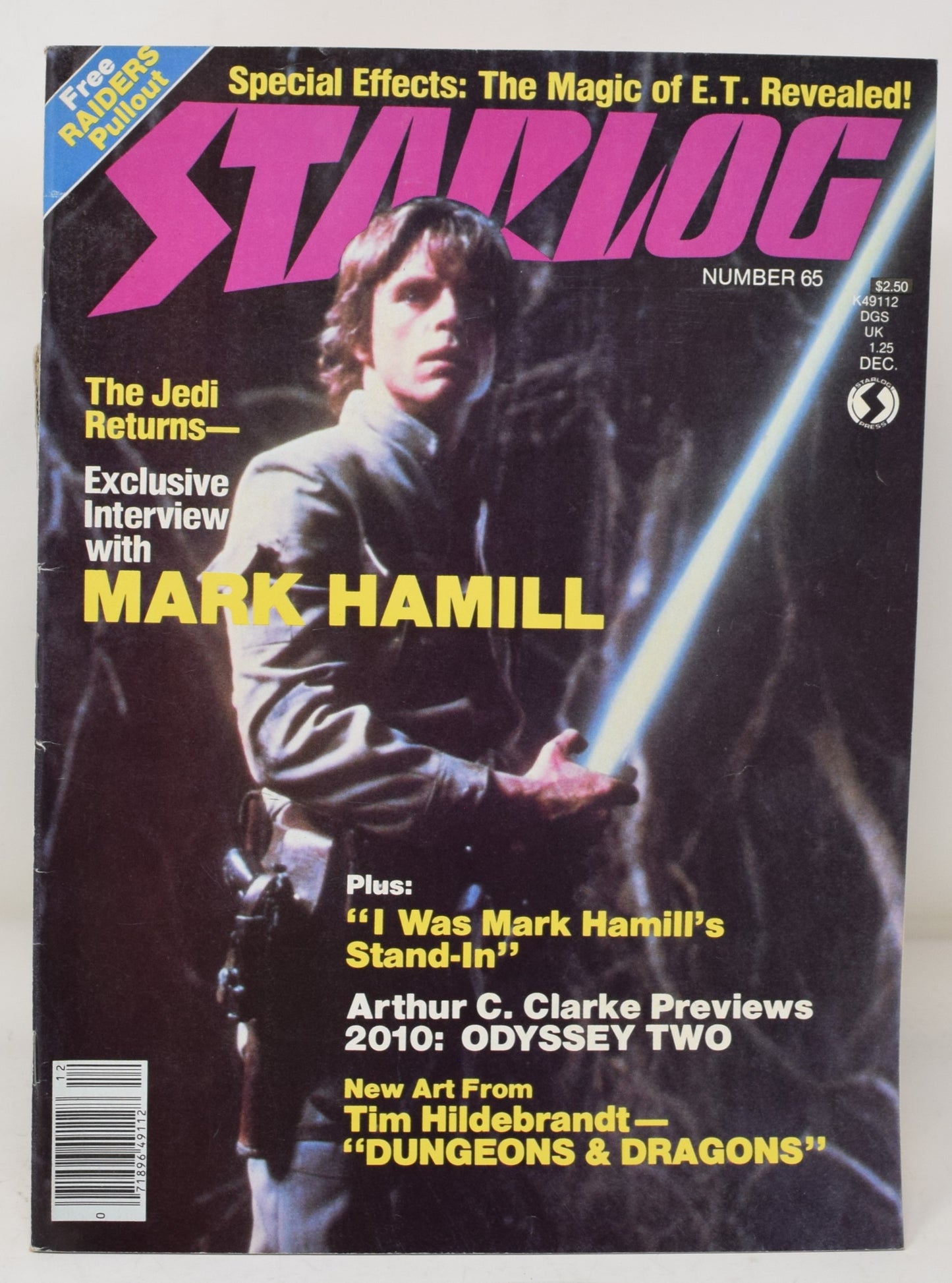 Starlog Magazine 65 Dec 1982 VF Star Wars Return Of the Jedi Mark Hamill Dungeons & Dragons E.T.