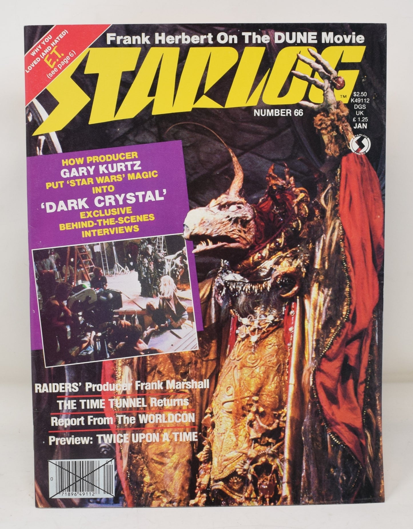 Starlog Magazine 66 Jan 1983 NM- 9.2 Dark Crystal Dune Frank Herbert