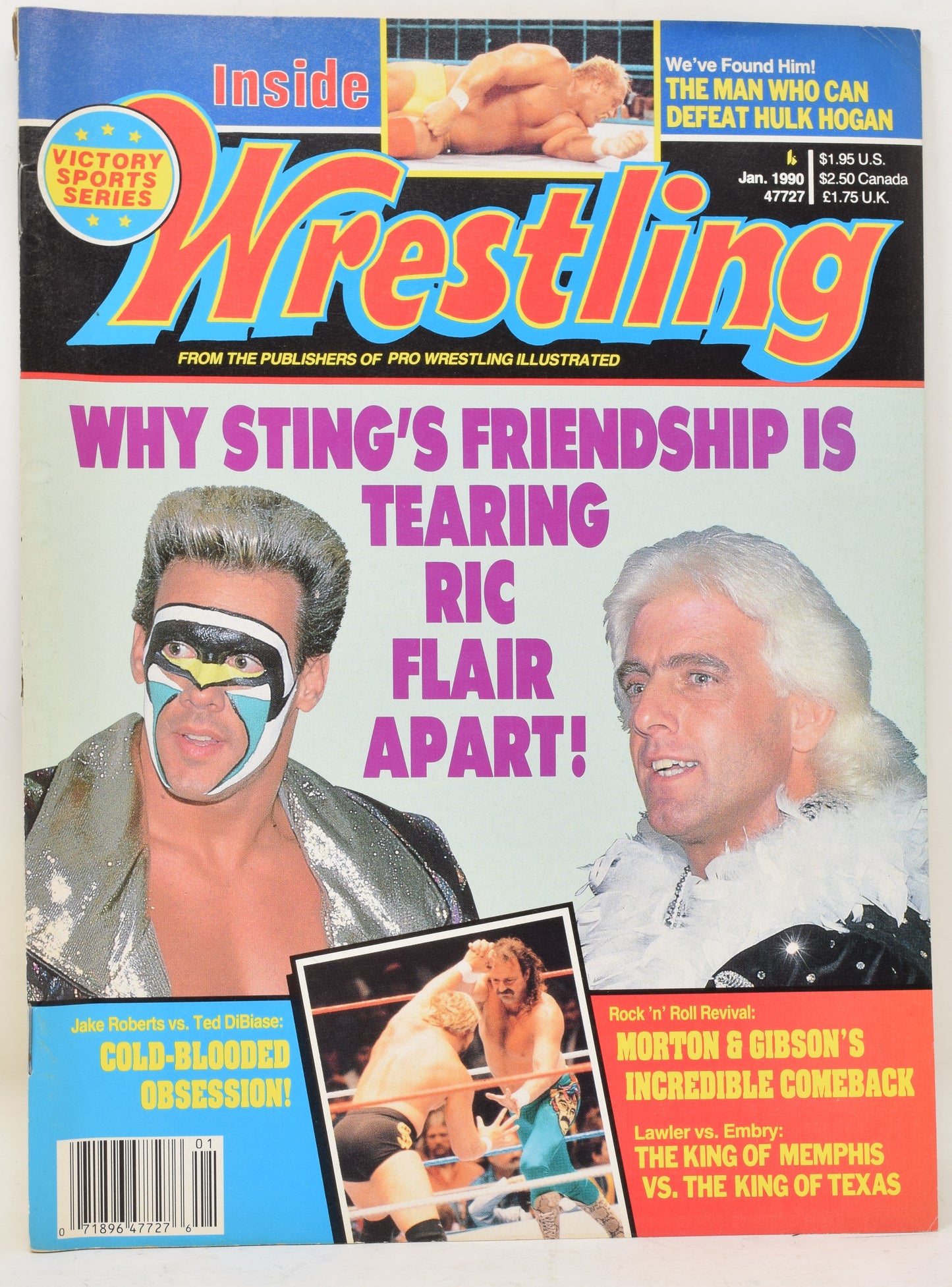 Inside Wrestling Magazine January 1990 VG FN Ric Flair Sting WWF WWE