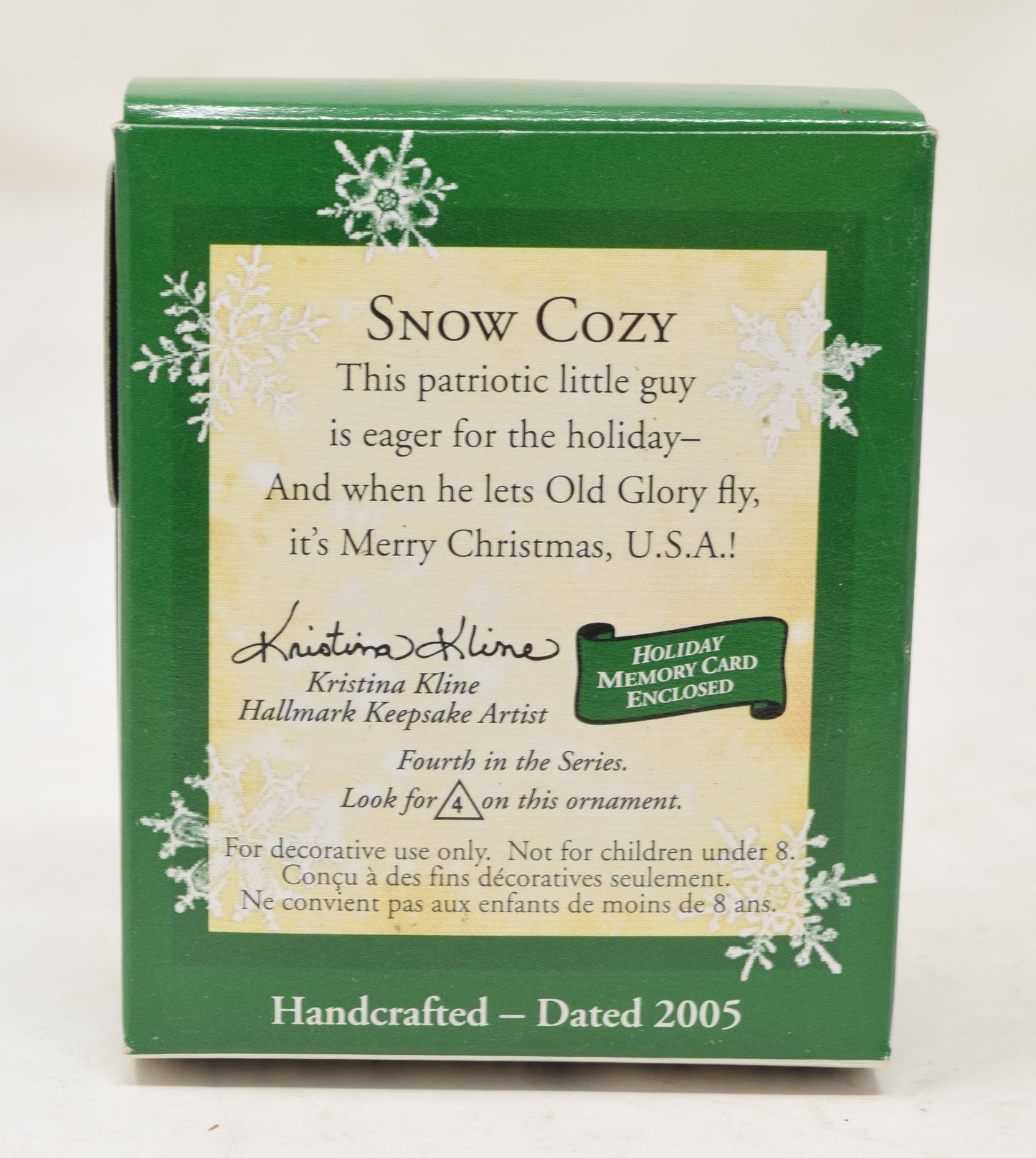 Hallmark Keepsake Ornament Snow Cozy Snowman Christmas Tree 2005 NIB