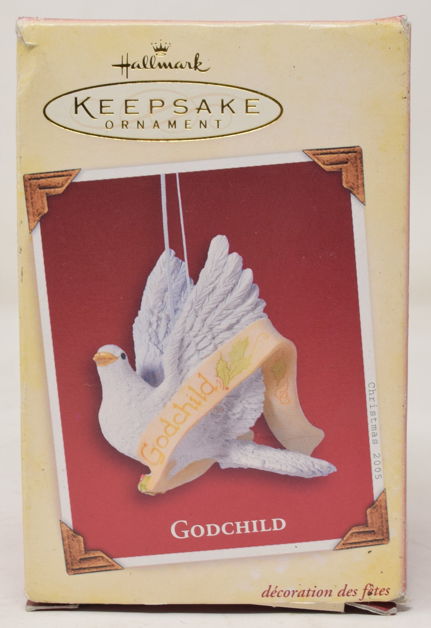 Hallmark Keepsake Ornament Godchild White Dove Baptism Christmas Tree 2005 NIB