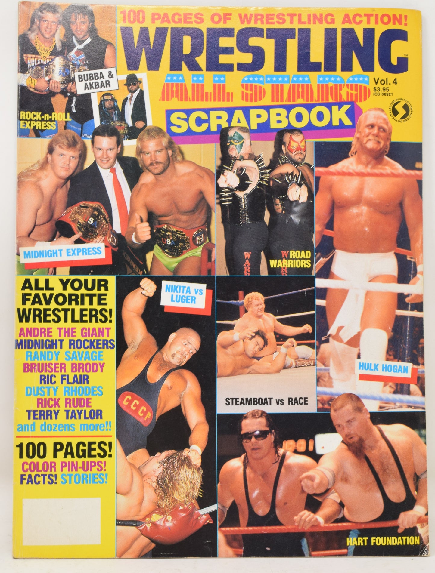 Wrestling All Stars Scrapbook 4 1987 FN Hulk Hogan Randy Savage WWE WWF