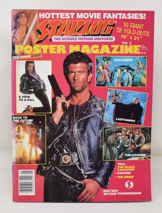 Starlog Poster Magazine 5 1985 VF Back To The Future Red Sonja Mad Max Goonies James Bond