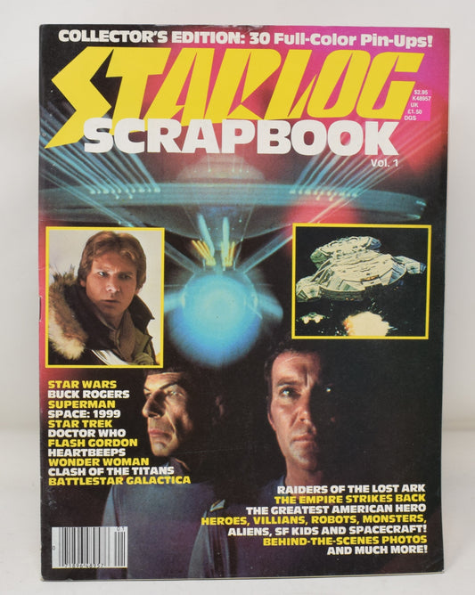 Starlog Scrapbook Magazine 1 1982 VF Star Wars Trek Dr Who Superman Photo Pin-Ups