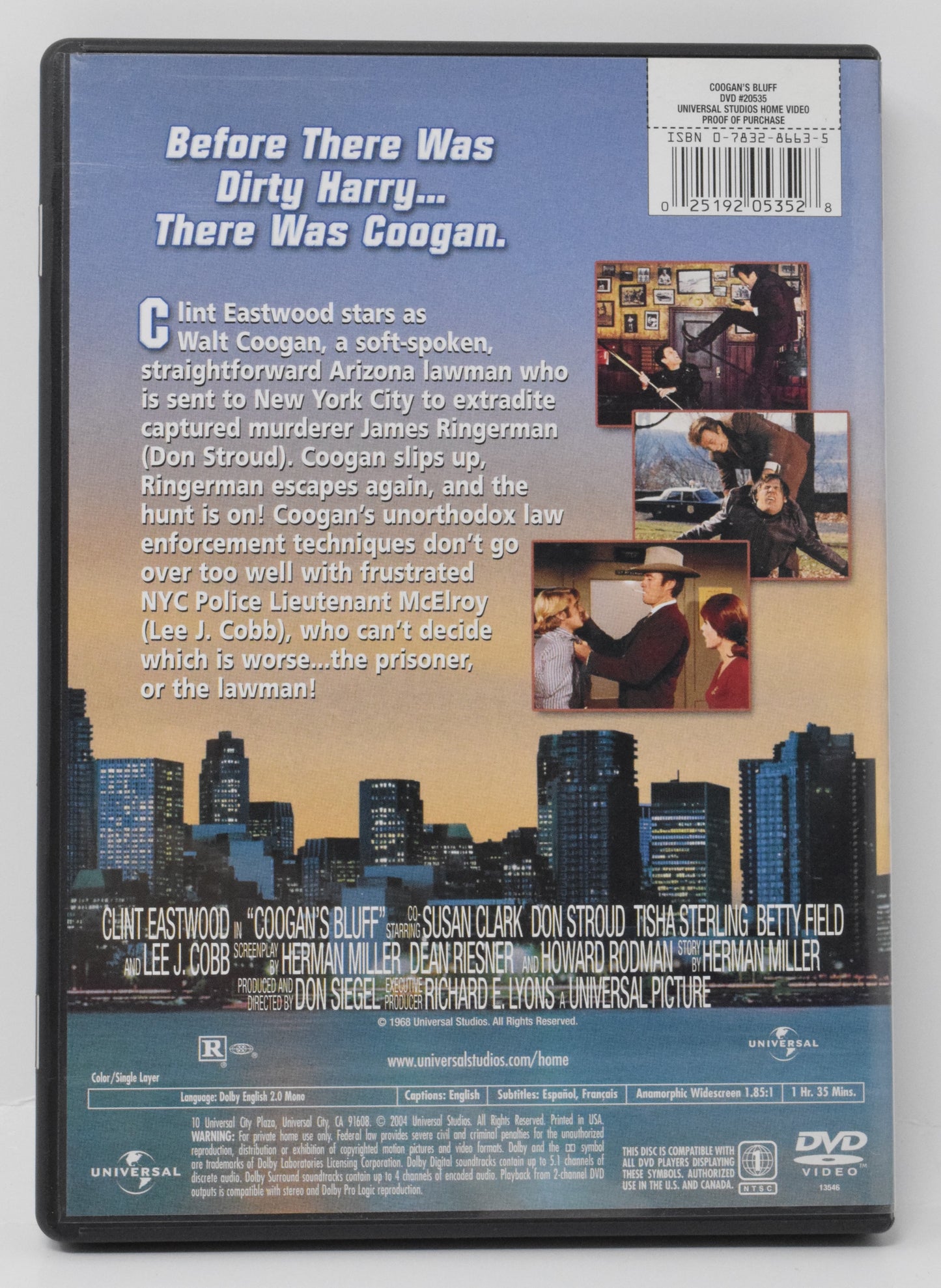 Coogan's Bluff DVD Widescreen