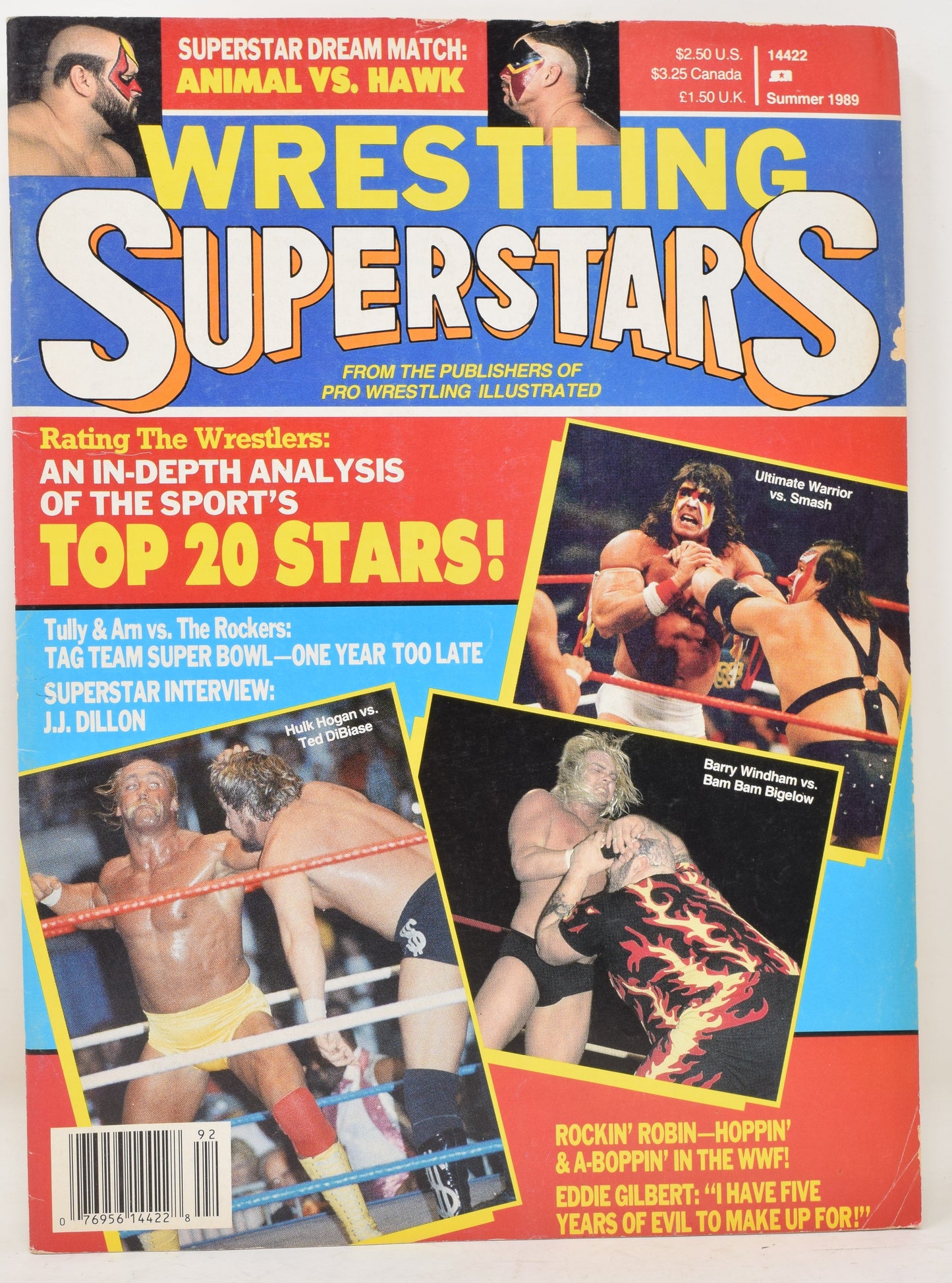 Wrestling Superstars Magazine Summer 1989 VG FN Hulk Hogan Ted Dibiase WWE WWF