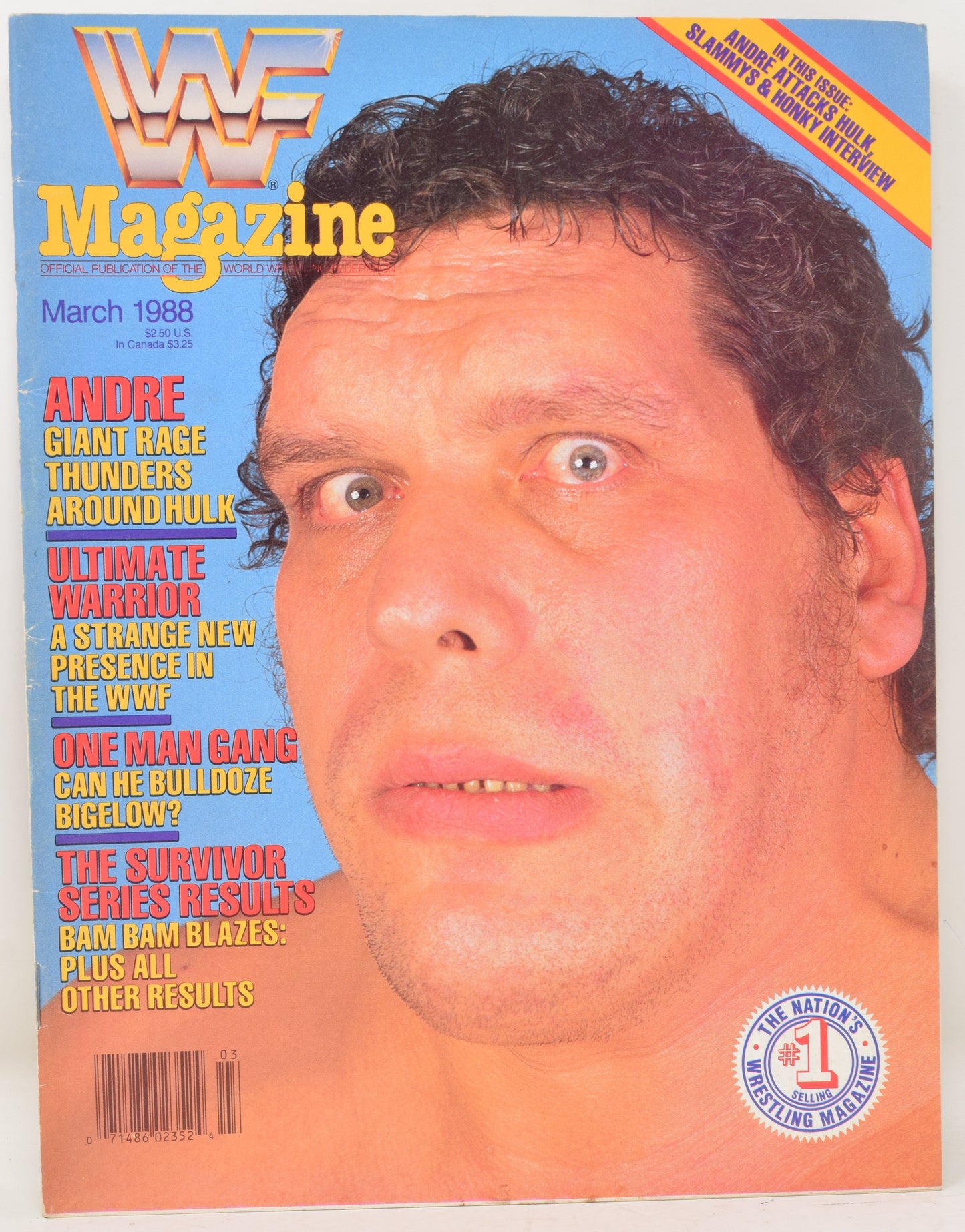 WWF Magazine March 1988 FN Andre The Giant Ultimate Warrior WWE