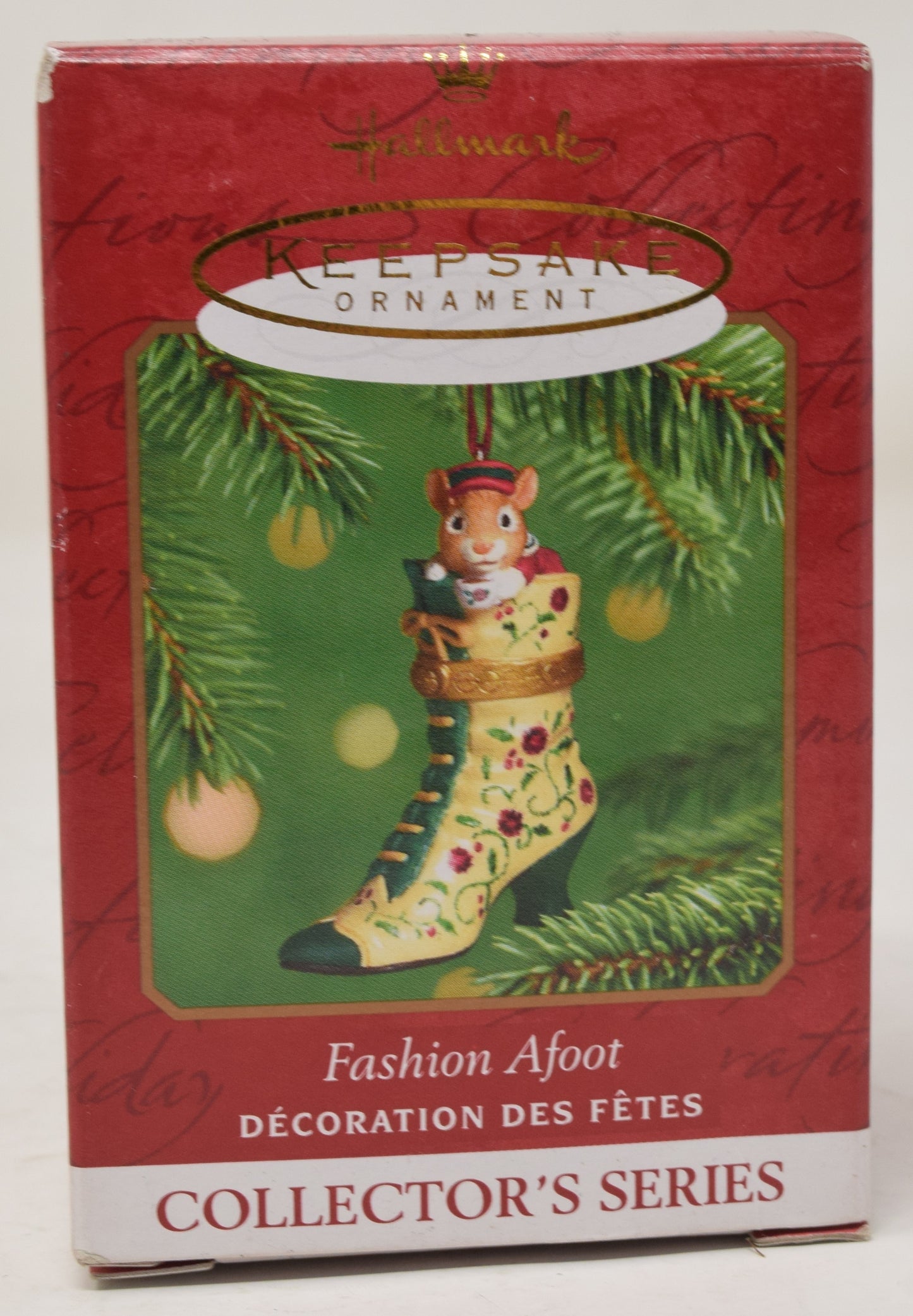 Hallmark Keepsake Ornament Fashion Afoot Mouse Boot Christmas Tree 2001 NIB