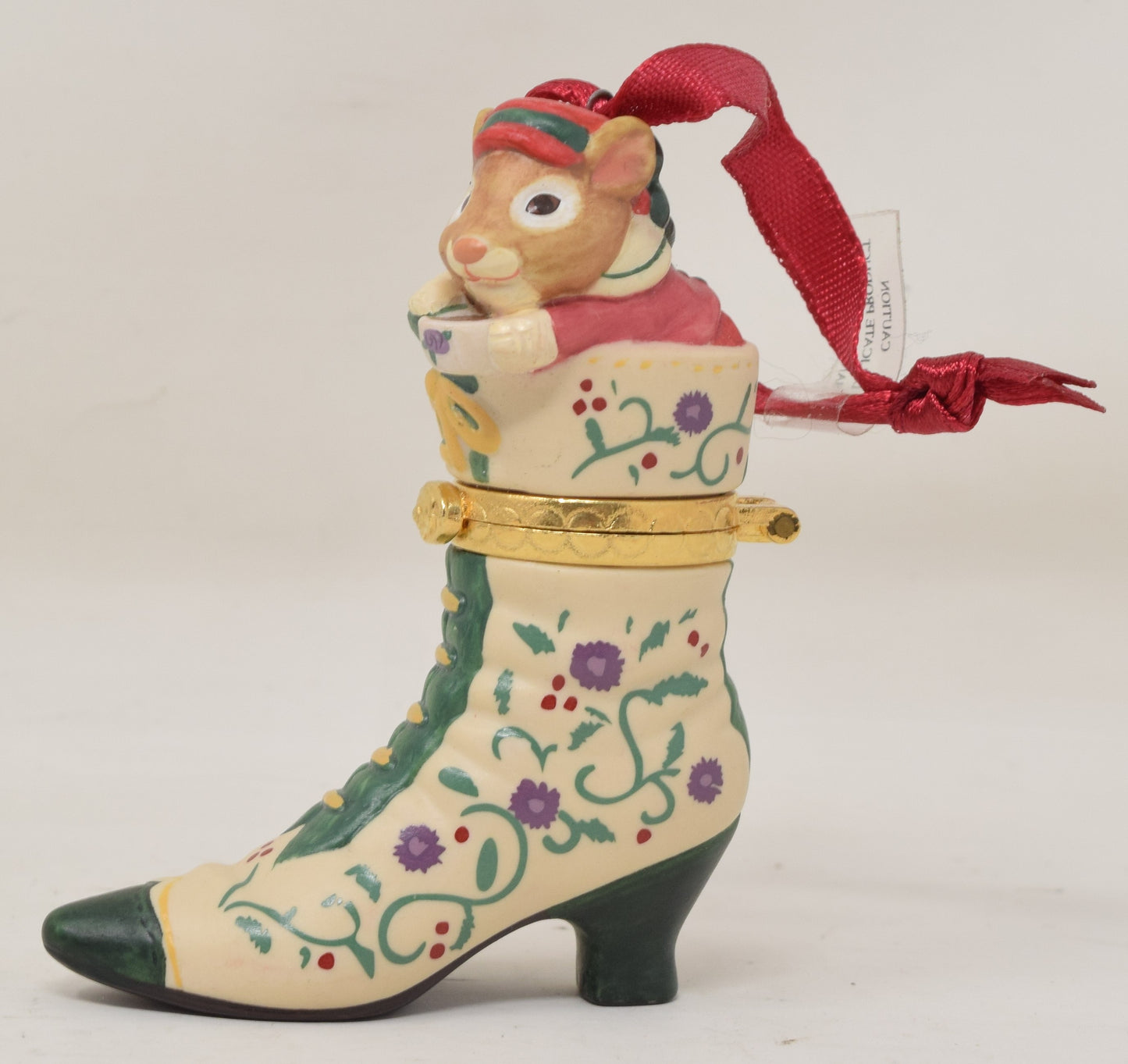 Hallmark Keepsake Ornament Fashion Afoot Mouse Boot Christmas Tree 2001 NIB