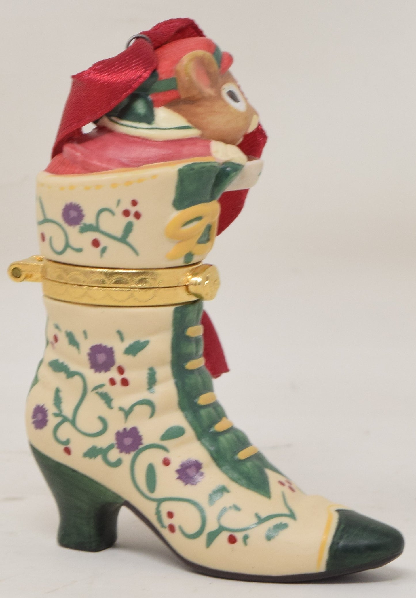 Hallmark Keepsake Ornament Fashion Afoot Mouse Boot Christmas Tree 2001 NIB