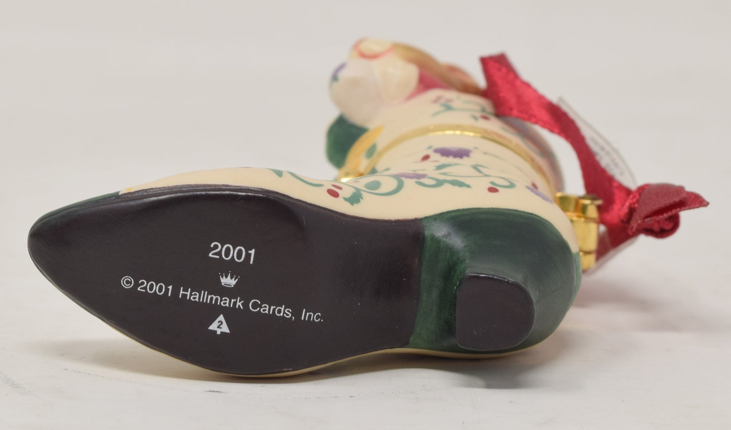 Hallmark Keepsake Ornament Fashion Afoot Mouse Boot Christmas Tree 2001 NIB