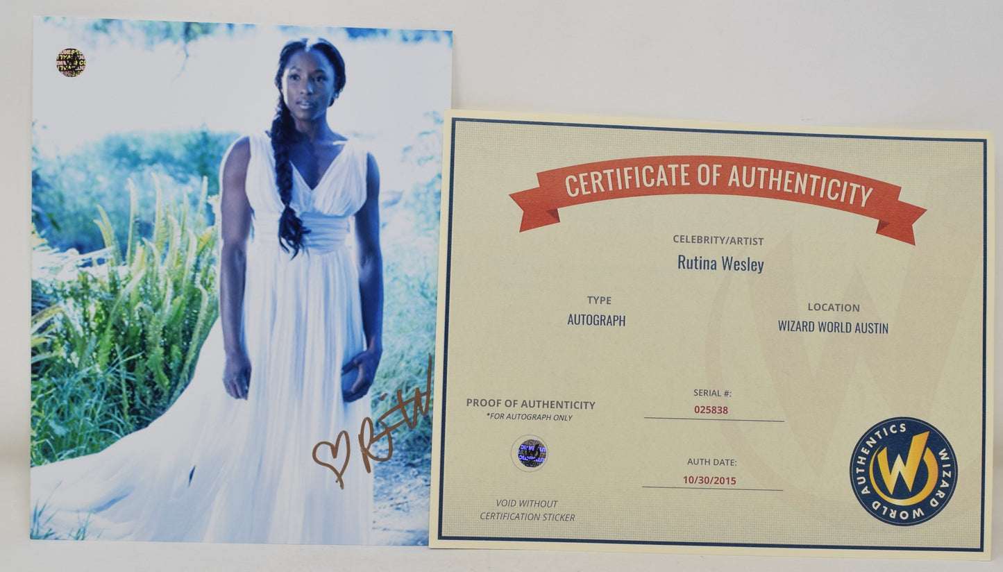 Rutina Wesley Wedding Dress Signed Autograph 8 x 10 Photo COA