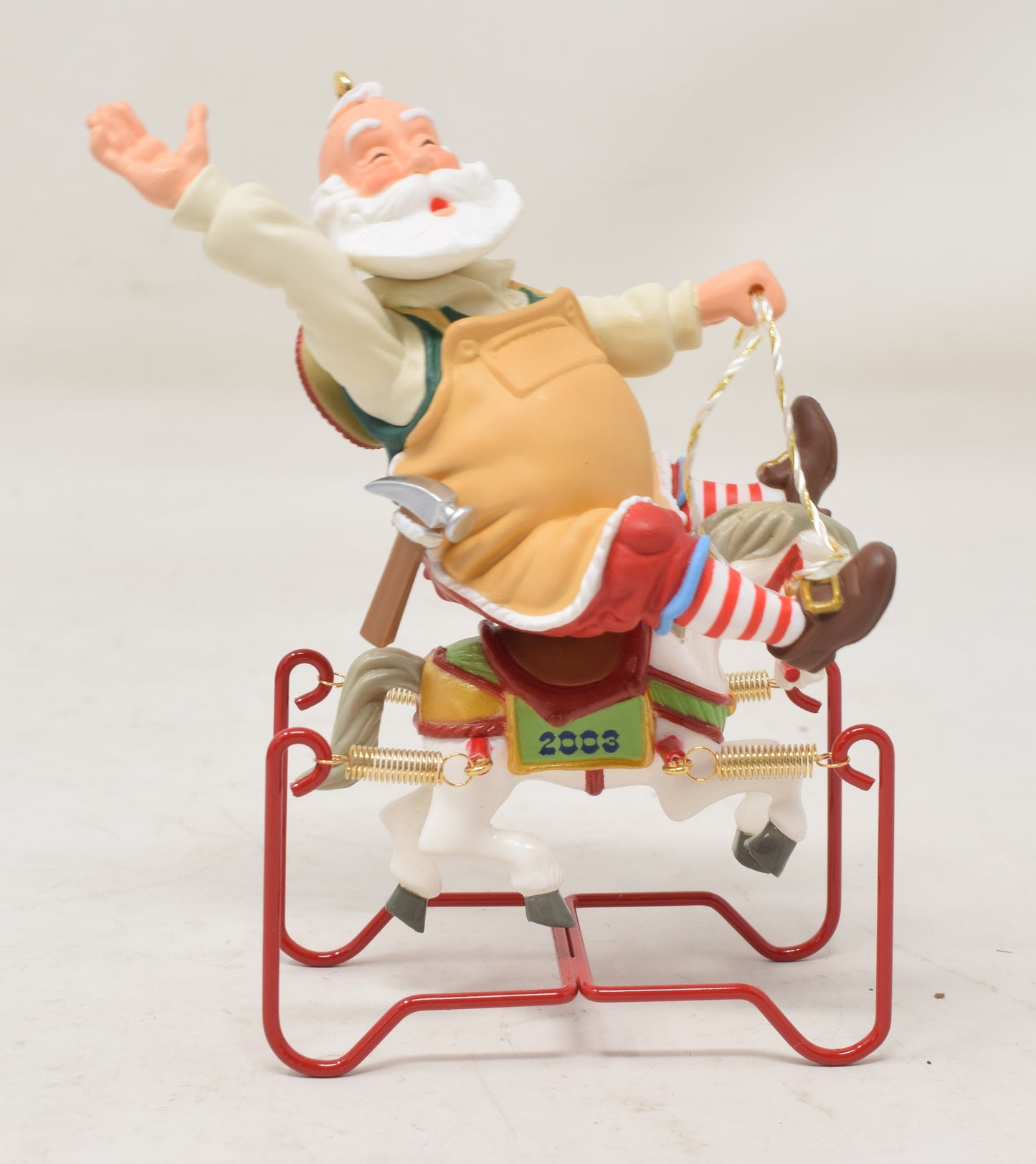 Hallmark Keepsake Ornament Toymaker Santa Claus Hobby Horse Christmas Tree 2003 NIB