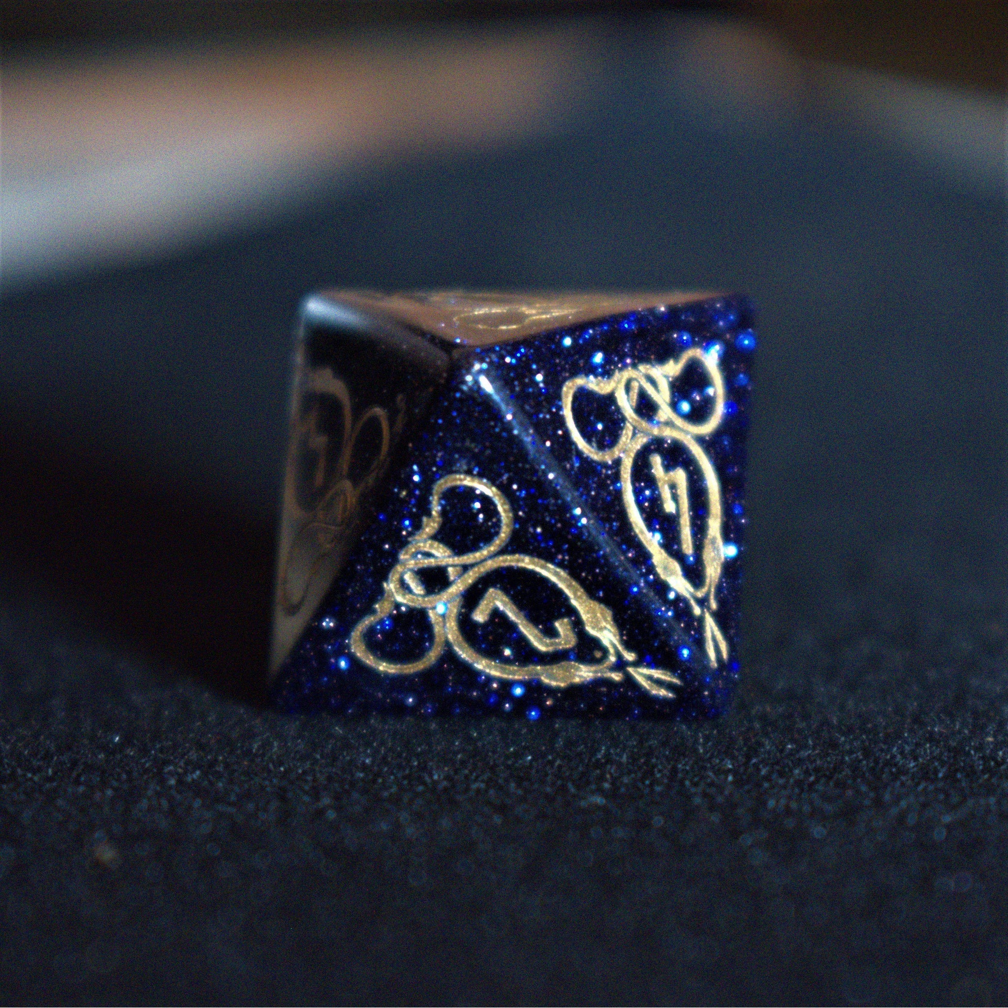 Blue hot sale goldstone dice