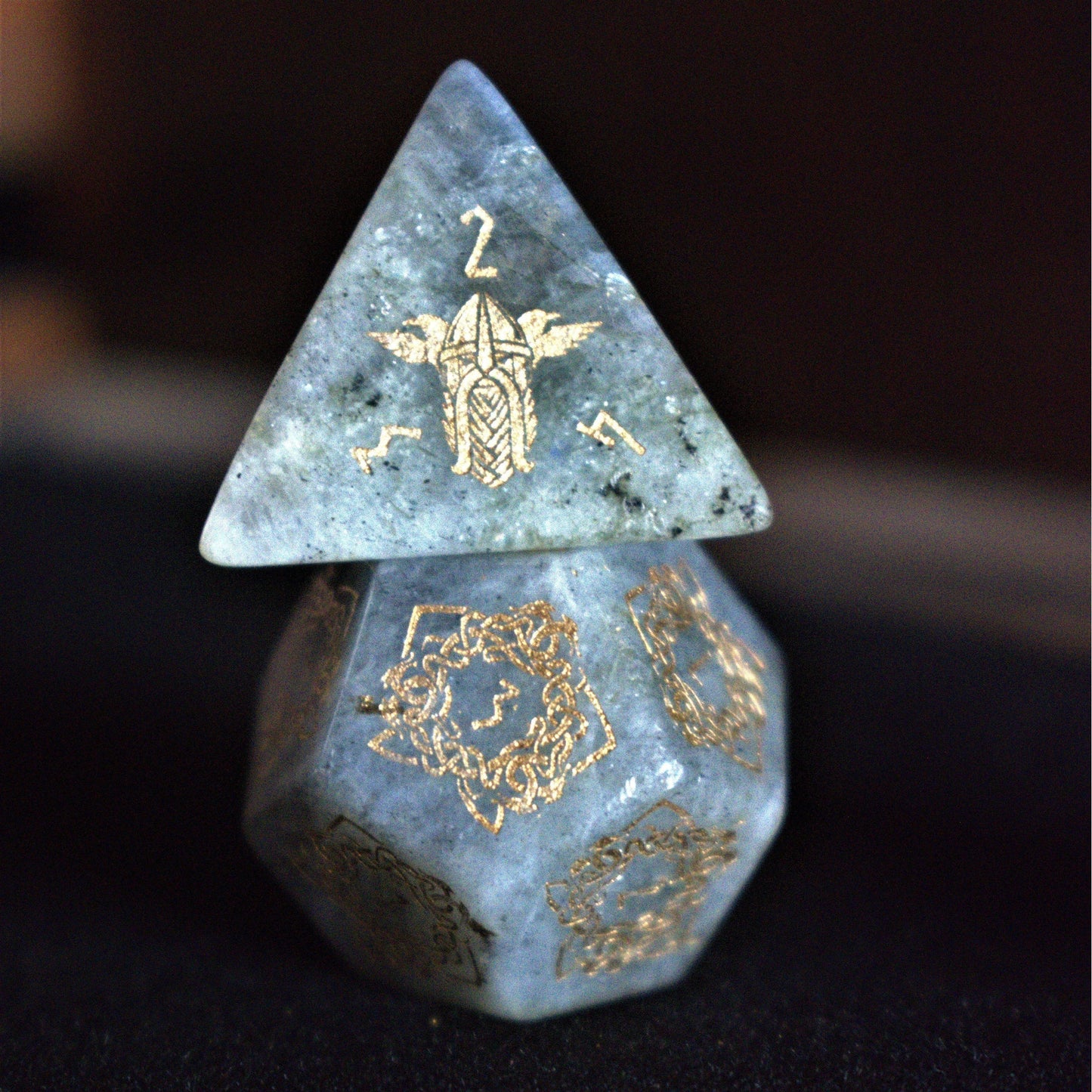 Serpent of Midgard Labradorite "Moonstone" Dice Set